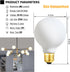 LVYE G25 LED Light Bulb E26 Base Matt Opal Porcelain Daylight 4000K Dimmable Edison 6W Led Globe Bulb,600LM,60 Watt Equivalent,Outside Frosted Gla...