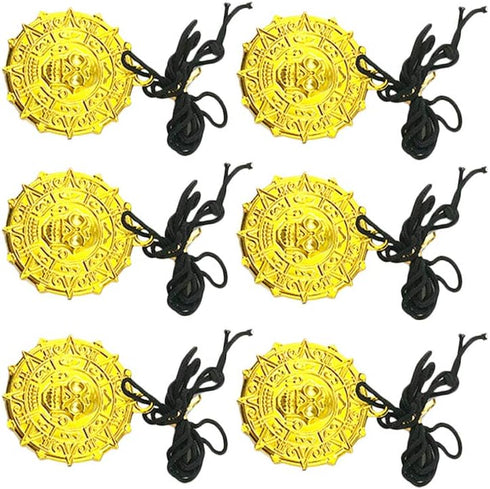 6PCS Pirate Necklace Skull Necklace Toy Funny Hanging Tag Necklace for Child Kids Early Educational Toy Party Favors...