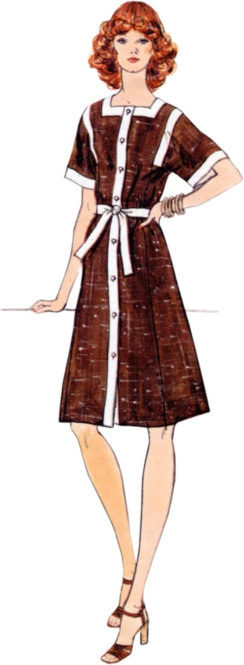 Vogue Misses' 1974 Vintage Dress Sewing Pattern Packet, Design Code V1948, Sizes 8-10-12-14-16...