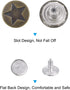 HARFINGTON 50 Sets Button Pins for Jeans, 17mm No-Sew Removable Instant Adjustable Replacement Metal Star Denim Jeans Buttons Pins Tightener for P...