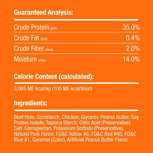Good ’n’ Fun Triple Flavor Small Rolls with Peanut Butter, Chews with Rawhide for Dogs Made with Chicken, Peanut Butter and Pork Flavor, 12 Count ...