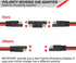 SAE Extension Cable 10 AWG - 1FT 2PCS SAE to SAE Quick Disconnect Wire Battery Charger Extension Cord Heavy Duty with SAE Polarity Reverse Adapter...