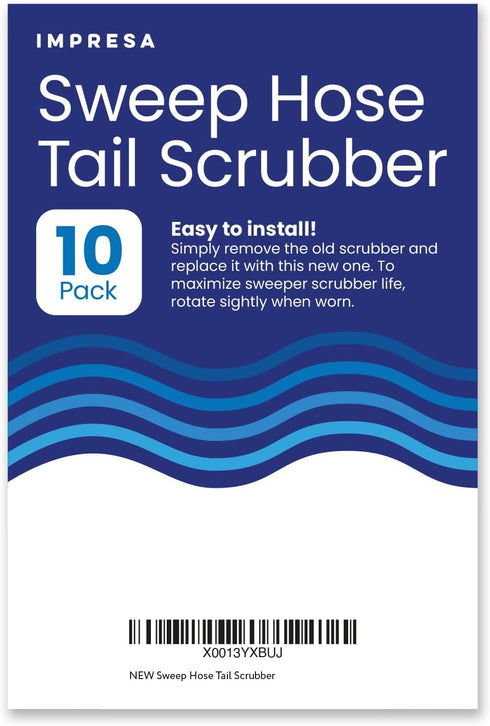 Impresa Pool Sweep Tail Scrubber - 10 Pack - Pool Supplies and Equipment - Compatible with Polaris Vac-Sweep Pool Cleaner Hose Tail - Fits 180, 28...