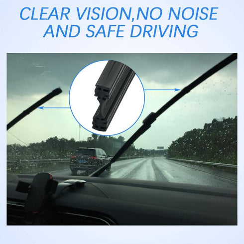 4PCS Automotive Replacement Windshield Wiper Blade Refills, Car Windshield Wiper Blade Strips, Universal Wiper Rubber Refills Strips for Most Cars...