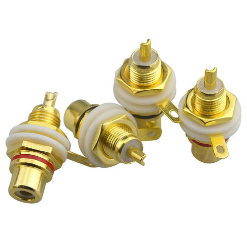 WMYCONCONG 14 PCS RCA Female Phono Panel Mount Audio Socket Connector Audio Terminal Jack Panel Mount for Amplifier Audio Terminal Plug...