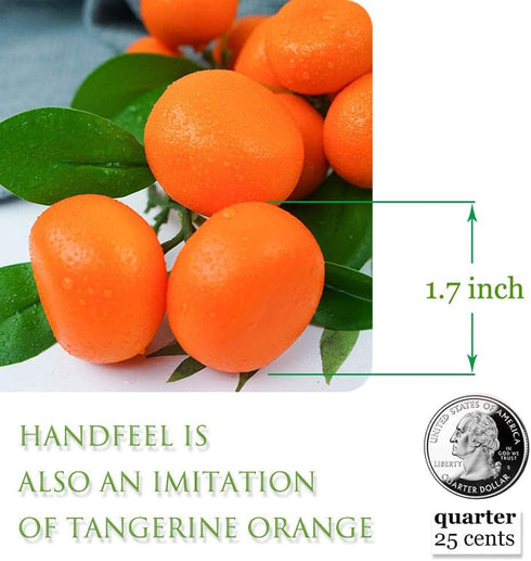 Fake Mini Tangerine Orange Artificial Fruit Simulation Fake Lifelike for Home Party Kitchen Festival Decoration 3 pcs...