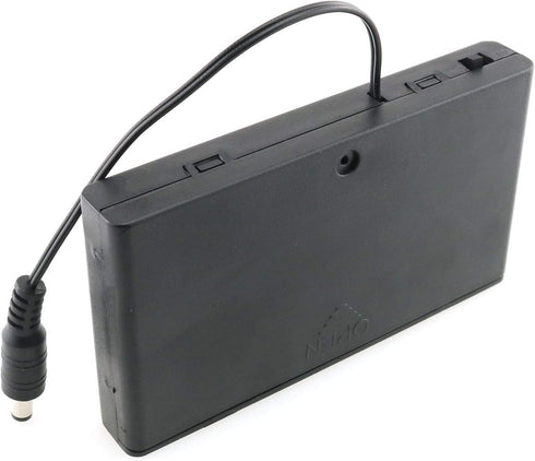 8 x AA Battery Holder 8x1.5V 12V Black Battery Case Box with DC 5.5x2.1mm Male Connector and ON/Off Switch...