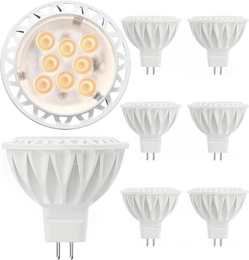 MR16 LED Bulbs 50W Halogen Equivalent Landscape Light Bulbs, 2700K Warm White 5W GU5.3 MR16 12V Spotlight Bulb, Non-Dimmable 38° Beam Angle for La...