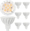 MR16 LED Bulbs 50W Halogen Equivalent Landscape Light Bulbs, 2700K Warm White 5W GU5.3 MR16 12V Spotlight Bulb, Non-Dimmable 38° Beam Angle for La...