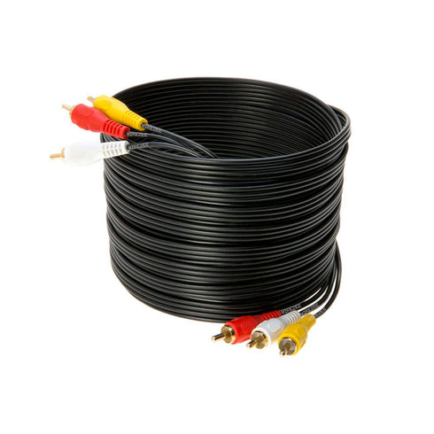 3RCA Video/Stereo Audio Cable, Composite Wire Cord DVD HDTV 6ft, 12ft, 15ft, 25ft (25FT)...