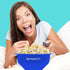Collapsible Silicone Microwave Hot Air Popcorn Popper Bowl With Lid and Handles - Blue...