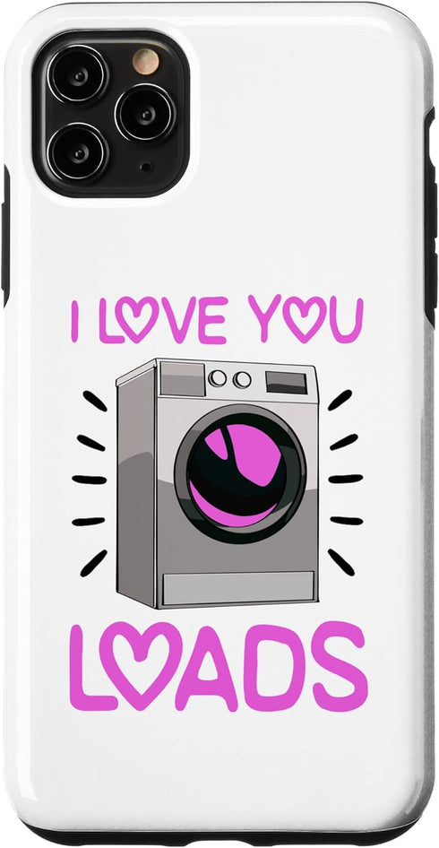 iPhone 11 Pro Max I love You Loads Mechanic Funny Women Washing Machine Love Case...