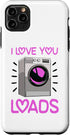 iPhone 11 Pro Max I love You Loads Mechanic Funny Women Washing Machine Love Case...