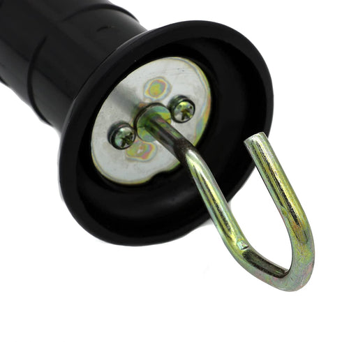 3 Pcs Plastic Electric Fence Gate Handle Insulators, Gate Handle with Spring (Black)...