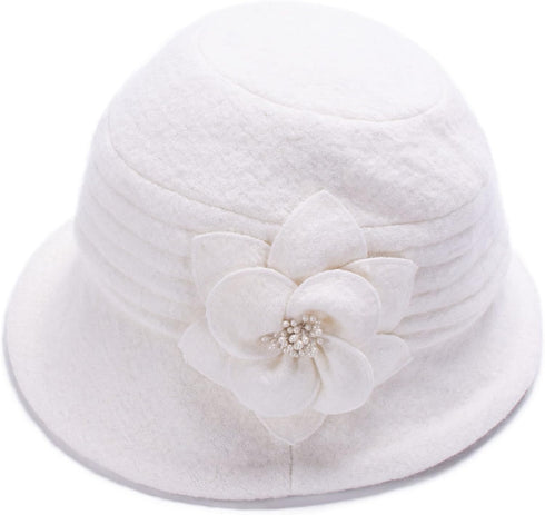 Lawliet Womens 1920s Winter Wool Cap Beret Beanie Cloche Bucket Hat A299...
