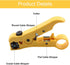 Universal Cable Stripper Cutter for Flat or Round UTP Cat5 Cat6 Wire Coax Coaxial Stripping Tool...
