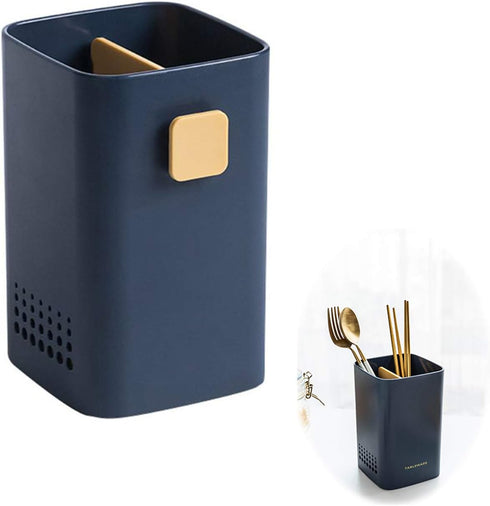 Kitchen Utensil Holder for Countertop,Multifunctional Draining Chopstick Cage,Double Ventilation Holes,Wall Mounted or Standing Cutlery Storage Or...