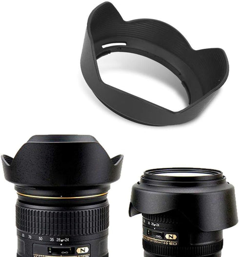 Camera Lens Hood,HB-53 Black Plastic Mount Lens Hood,for Nikon AF-S 24-120mm f/4G ED VR Lenses...