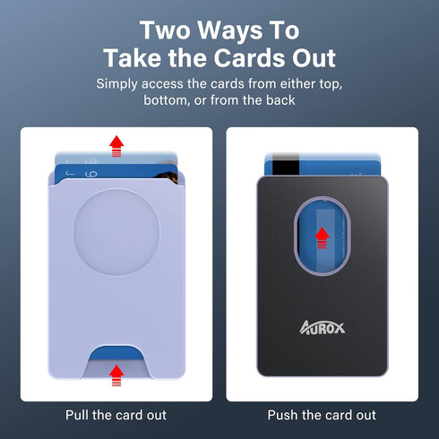 AUROX for Magsafe Wallet, Magnetic Wallet for iPhone 15/14/13/12 Series, Magnetic Card Wallet Holder Compatible with PopSocket Phone Grips, Exclud...