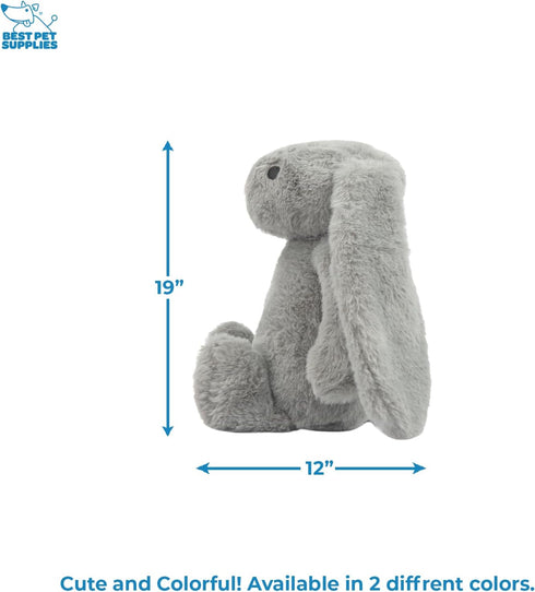 Best Pet Supplies Interactive Bunny Buddy Dog Toy with Crinkle and Squeaky Enrichment for Small and Medium Breed Puppies or Dogs, Cute and Plush -...