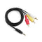 3.5mm Male to 3 RCA Male Plug AV A/V Audio Video TV-Out Cable Cord Lead for Samsung Digtial Camcorder SMX-F40 SMX-F40RN SMX-F40BP SMX-F40BN SMX-F4...