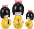Totority Japanese Sosaku Kokeshi Doll Wooden Japanese Kimono Kokeshi Doll: 1 Set Kimono Dolls Miniature Wood Yellow Japanese Doll Desk Ornament fo...