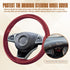 Leather Steering Wheel Cover Lace Up, Stitch On Wrap, Breathable Anti-Slip Car Steering Wheel Protector Universal Fit Max 15 Inch Car Wheels, DIY ...