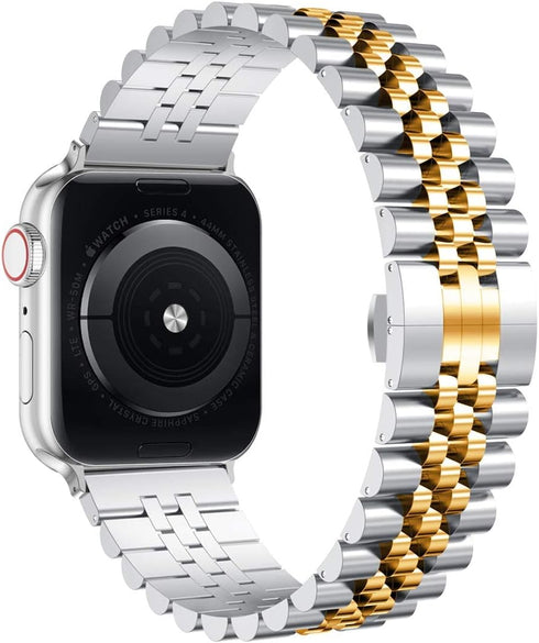 Wolait Compatible with Apple Watch Ultra 2 Band 49mm 46mm 45mm 44mm 42mm,Stainless Steel Heavy Band with Butterfly Folding Clasp Link Bracelet for...