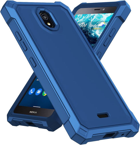 for Nokia C100 case, with Tempered Glass Screen Protector 360 Full-Body Soft TPU Bumper Shockproof Silicone Protective Phone Cover Case for Nokia ...