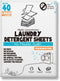 Laundry Detergent Sheets, Eco-friendly, Hypoallergenic, 20 Sheets 40 Loads, No Plastic, Highly Concentrated Formula, Liquidless Technology, Fragra...