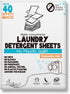 Laundry Detergent Sheets, Eco-friendly, Hypoallergenic, 20 Sheets 40 Loads, No Plastic, Highly Concentrated Formula, Liquidless Technology, Fragra...