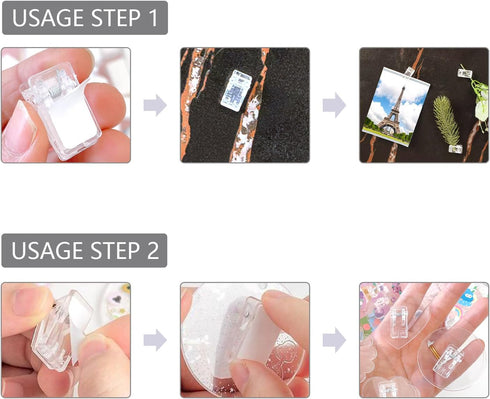 Clips for Hanging,60Pcs Self Adhesive Clips for Easy Hanging and Decoration,Clear Plastic Clips for Hanging Photos and Tapestry,Perfect for Party,...