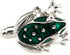 Frog Green Pair Cufflinks in a Presentation Gift Box & Polishing Cloth...