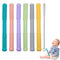 Hollow Teething Tubes Toys for Babies Girls Boys, 5 Pack Silicone Baby Teether Toy Tube for Infants with Nursing Biting Chewing, Chew Straws for T...