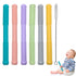 Hollow Teething Tubes Toys for Babies Girls Boys, 5 Pack Silicone Baby Teether Toy Tube for Infants with Nursing Biting Chewing, Chew Straws for T...