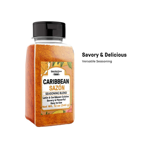 Unpretentious Caribbean Sazón, 12 oz, Flavorful & Savory, Latin Cuisine, Seasoning Blend...
