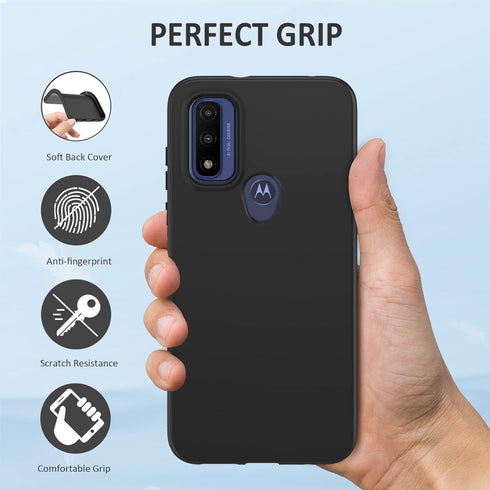 PUJUE for Motorola Moto-G Pure Phone Case: G Play 2023 | G Power 2022 Silicone Matte Case 360 Full Protection - Rugged Bumper Sturdy Shockproof Dr...