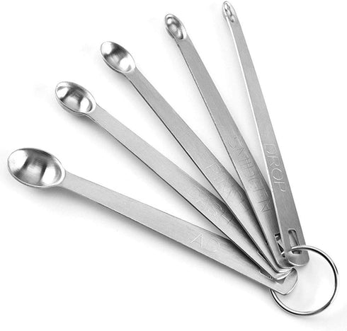 Teensery 5 Pcs Stainless Steel Measuring Spoons Mini Spoon for Home Kitchen Baking Cooking...