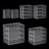 16pcs Small Plastic Organizer Storage Boxes 4 Sizes Rectangle Clear Plastic Organizer Storage Box Mini Mini Empty Containers with Lids for Beads, ...