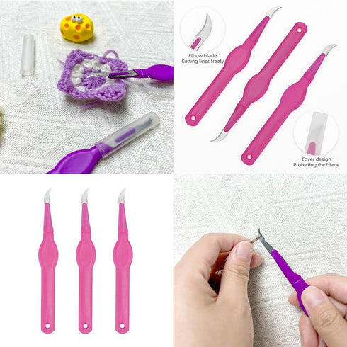 HAHIYO Pink Seam Ripper Ergonomic Grip Thread Stitch Remover Tool Sewing Stitch Cutter Thread Ripper Unpicker Sewing Accessory&Supply for Crafting...