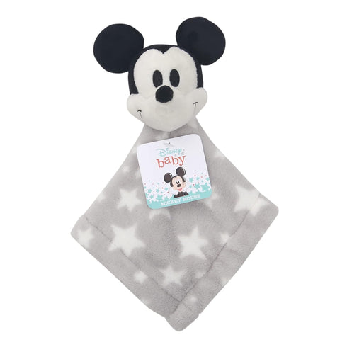 Lambs & Ivy Disney Baby Mickey Mouse Gray Stars Security Blanket/Lovey...