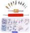Mtsooning 102PCS Air Conditioning Valve Core Accessories Kit, AC R12 R134A Refrigeration Tire Valve Stem Cores & Removal Installer Tool, R134A Val...