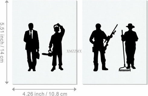 Father's Day Male Occupation Silhouette Metal Cutting Dies for Card Making, Paper Embossing Die Cuts Kit Templates, Storage Pockets Supplies, Phot...