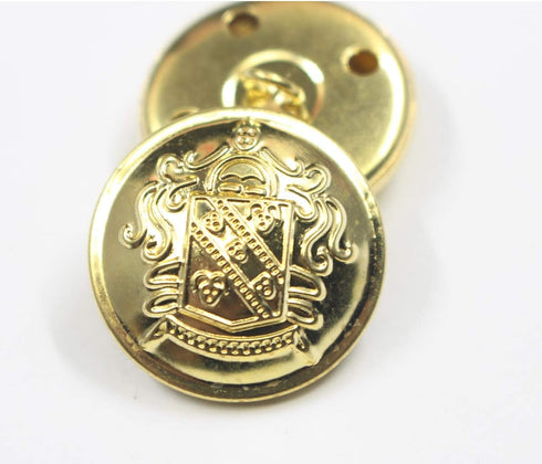 14 Piece Metal Blazer Button Set - for Blazer, Suits, Sport Coat, Uniform, Jacket (Gold)18mm 23mm...
