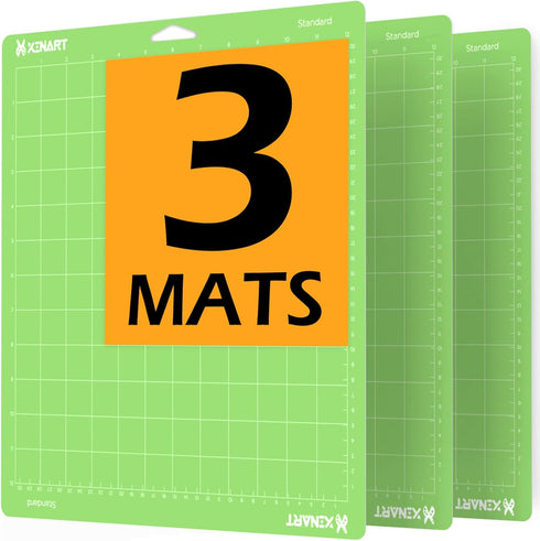 Cutting Mats for Cricut Maker 3/Explore 3/Maker/Air 2,12x12 inch 3 Mats Standard Adhesive Green Replacement Cut Mat for Cricut Cutting Machines...