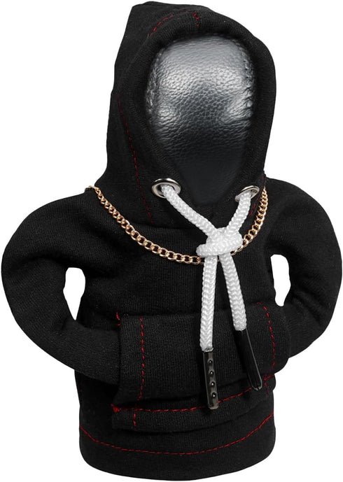 Car Gear Shift Hoodie, Funny Mini Hoodie Car Decor, Winter Warm Universal Fit Shift Knob Cover, Automotive Interior Decoration Accessories Gift (B...