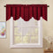 StangH Kitchen Red Scalloped Valance - 18 Inches Stylish Home Decor Thermal Curtain Tiers Room Darkening Velvet Drapes with Rod Pocket for Dining ...