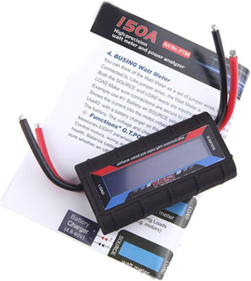 150A Watt Meter Power Analyzer High Precision RC with Digital LCD Screen for Voltage (V) Current(A) Power(W) Charge(Ah) and Energy (Wh) Measuremen...