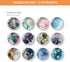 12 Pcs Glass Refrigerator Magnets, Marble Colorful Pattern Office Whiteboard Magnets, Dry Erase Board Magnets, Calendar Maps Magnets, 35mm(1.3")...