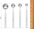 7 Inches Long Handle Measuring Spoons Set, Premium Stainless Steel Metal Spoon, Tablespoon & Teaspoon & Coffee Scoop, for Accurate Measure Liquid ...